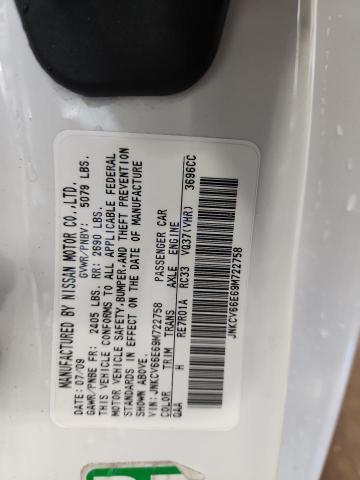 JNKCV66E69M722758 - 2009 INFINITI G37 BASE თეთრი ფოტო 12