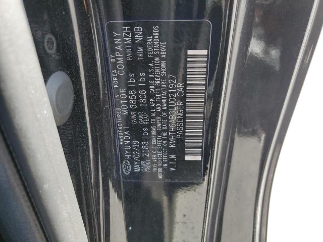 KMHTH6AB3LU021927 - 2020 HYUNDAI VELOSTER TURBO BLACK photo 12