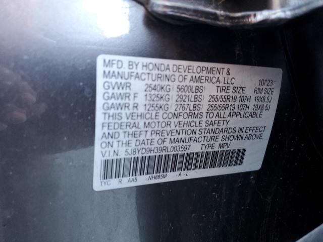 5J8YD9H39RL003597 - 2024 ACURA MDX SILVER photo 13