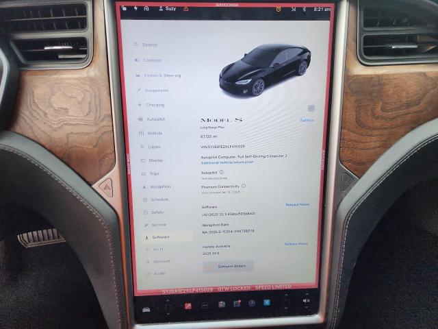 5YJSA1E2XLF415029 - 2020 TESLA MODEL S Siyah fotoğraf 9