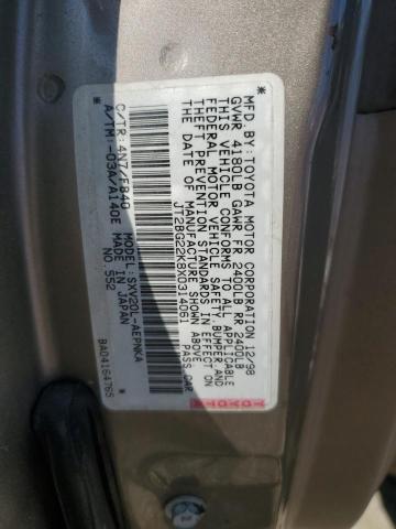 JT2BG22K8X0314061 - 1999 TOYOTA CAMRY LE TAN photo 12