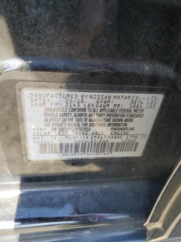 3N1AB7AP5JY307659 - 2018 NISSAN SENTRA S შავი ფოტო 13