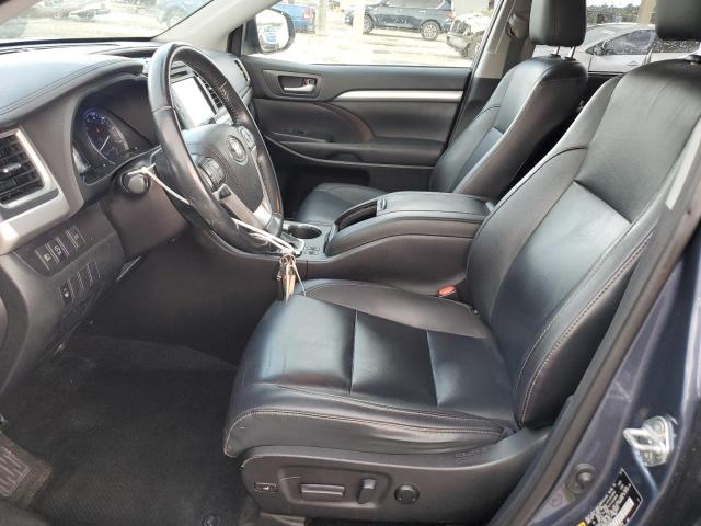 5TDKZRFH1KS309170 - 2019 TOYOTA HIGHLANDER SE BLUE photo 7