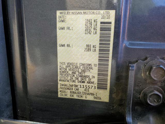 1N4AL2AP3BC115573 - 2011 NISSAN ALTIMA BASE GRAY photo 13