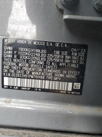 3CZRZ2H51PM744488 - 2023 HONDA HR-V SPORT Boz foto 13