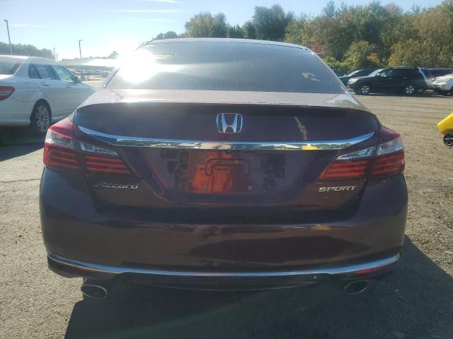 1HGCR2F50HA189127 - 2017 HOND ACCORD SPORT მუქწითელი ფოტო 6