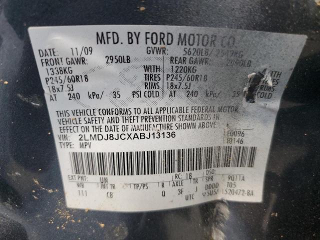 2LMDJ8JCXABJ13136 - 2010 LINCOLN MKX BLUE photo 14
