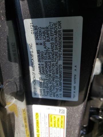 19UUB6F43MA007275 - 2021 ACURA TLX TECHNOLOGY GRAY photo 12