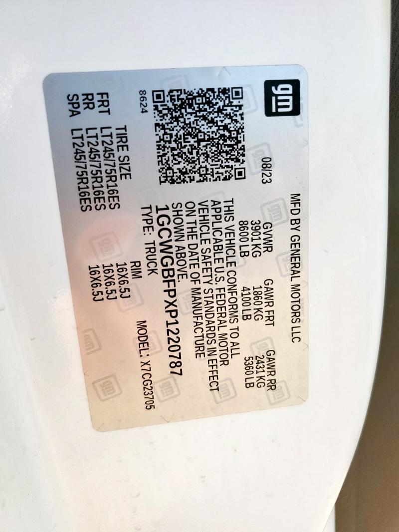 1GCWGBFPXP1220787 - 2023 CHEVROLET EXPRESS G2 WHITE photo 14