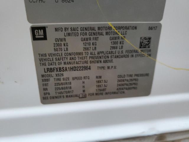 LRBFXBSA1HD222864 - 2017 BUICK ENVISION ESSENCE თეთრი ფოტო 13