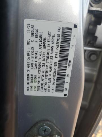 1HGCM551X6A051655 - 2006 HONDA ACCORD VALUE SILVER photo 12