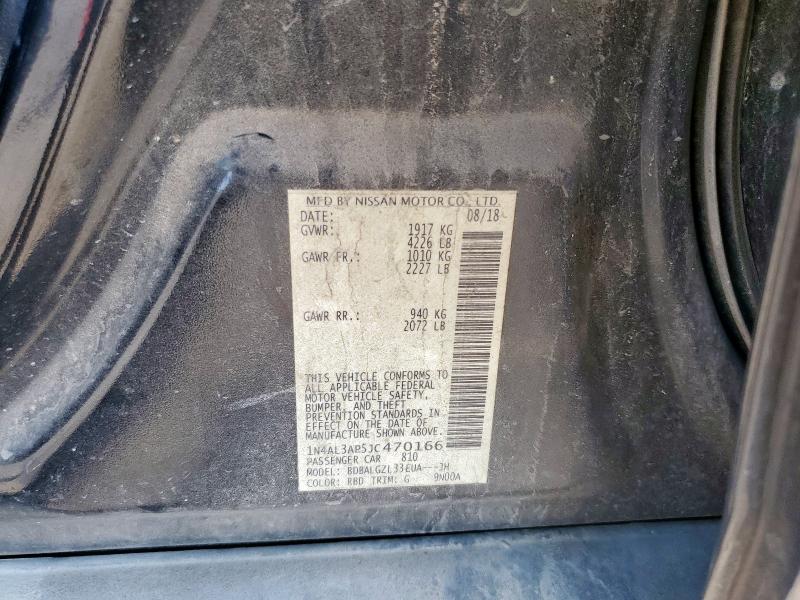 1N4AL3AP5JC470166 - 2018 NISSAN ALTIMA 2.5 BLACK photo 12