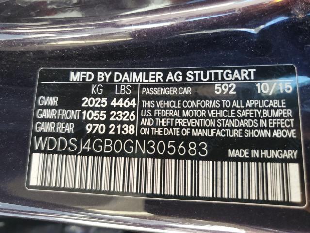 WDDSJ4GB0GN305683 - 2016 MERCEDES-BENZ CLA 250 4MATIC PURPLE photo 12