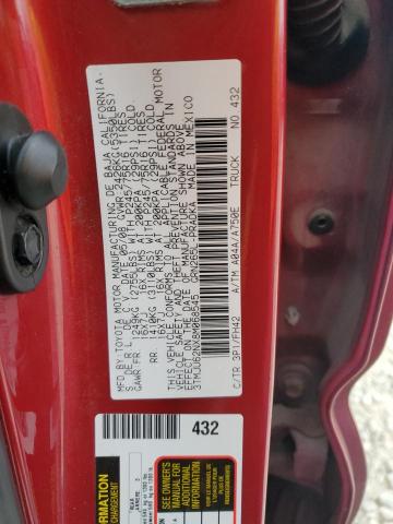 3TMJU62NX8M068545 - 2008 TOYOTA TACOMA DOUBLE CAB PRERUNNER RED photo 12