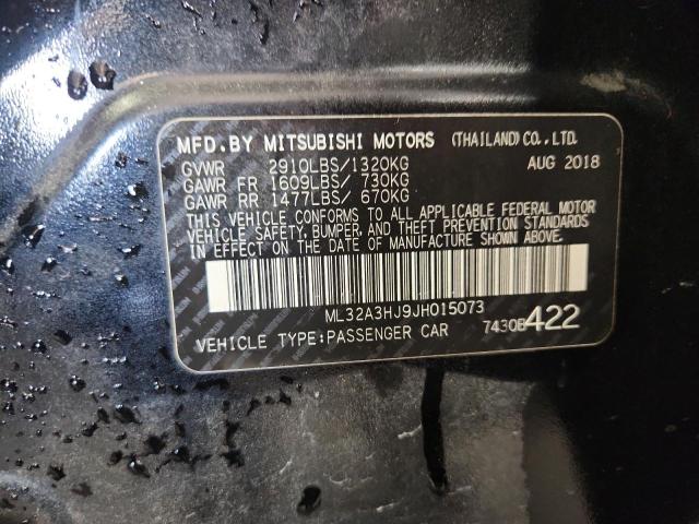 ML32A3HJ9JH015073 - 2018 MITSUBISHI MIRAGE ES შავი ფოტო 13