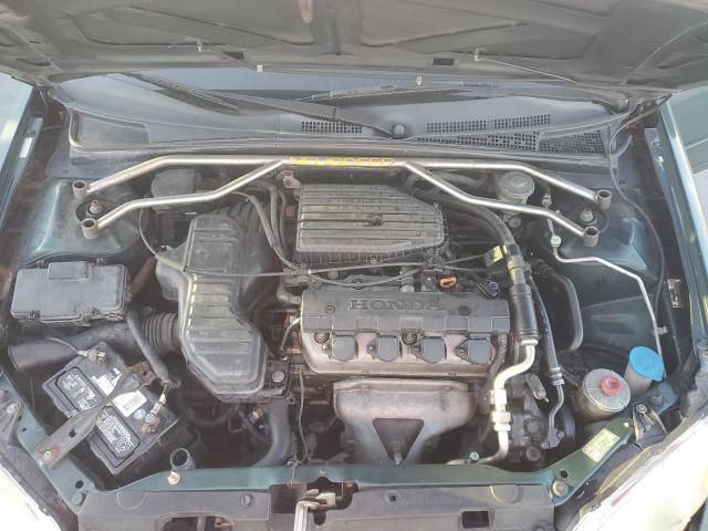JHMES16561S001005 - 2001 HONDA CIVIC LX GREEN photo 11
