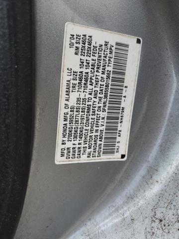 5FNRL38855B015662 - 2005 HONDA ODYSSEY TOURING GRAY photo 13