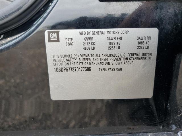 1G6DP577370177586 - 2007 CADILLAC CTS HI FEATURE V6 BLACK photo 12