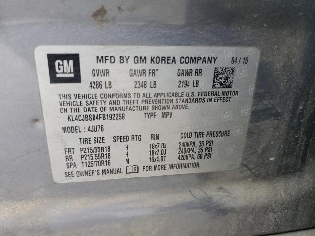 KL4CJBSB4FB192258 - 2015 BUICK ENCORE CONVENIENCE 灰色 照片 13