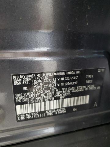 2T3H1RFV2LC057714 - 2020 TOYOTA RAV4 LE GRAY photo 14