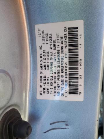 1HGCR2F83DA048959 - 2013 HONDA ACCORD EXL 银色 照片 13