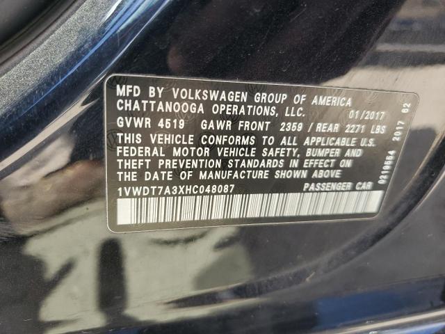 1VWDT7A3XHC048087 - 2017 VOLKSWAGEN PASSAT R-LINE Noir photo 13