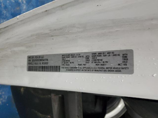 3C6LRVDG3ME547775 - 2021 RAM PROMASTER 2500 HIGH WHITE photo 13