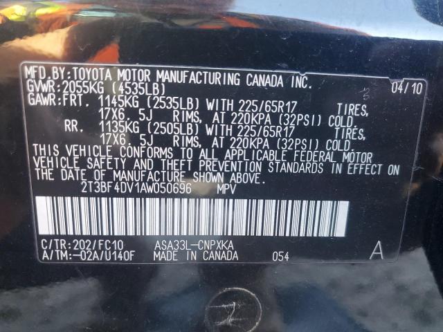 2T3BF4DV1AW050696 - 2010 TOYOTA RAV4 黑色 照片 13