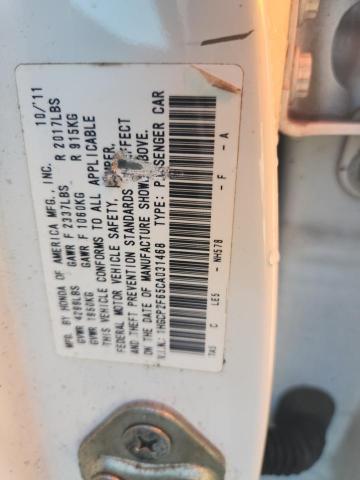 1HGCP2F65CA031468 - 2012 HONDA ACCORD SE Beyaz fotoğraf 13