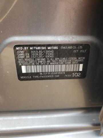 ML32F3FJ0JHF05974 - 2018 MITSUBISHI MIRAGE G4 ES 灰色 照片 12