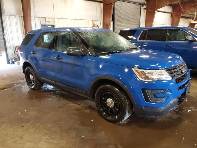 1FM5K8AT3JGC19434 - 2018 FORD EXPLORER POLICE INTERCEPTOR Bleu photo 4