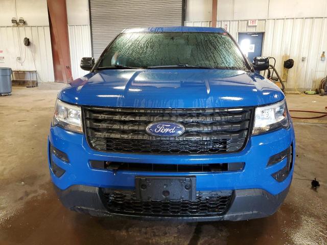 1FM5K8AT3JGC19434 - 2018 FORD EXPLORER POLICE INTERCEPTOR Bleu photo 5