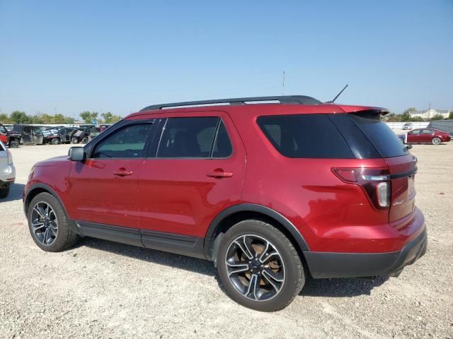 1FM5K8GT9FGB67189 - 2015 FORD EXPLORER SPORT RED photo 2