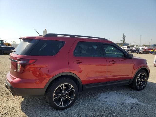 1FM5K8GT9FGB67189 - 2015 FORD EXPLORER SPORT RED photo 3