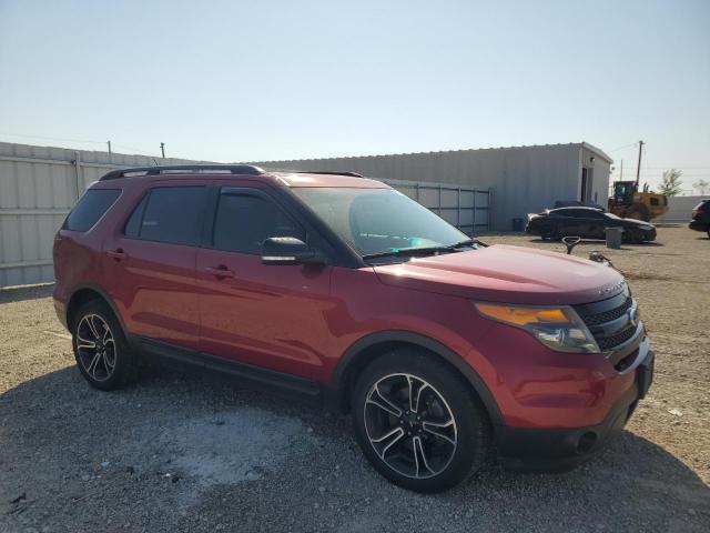 1FM5K8GT9FGB67189 - 2015 FORD EXPLORER SPORT RED photo 4