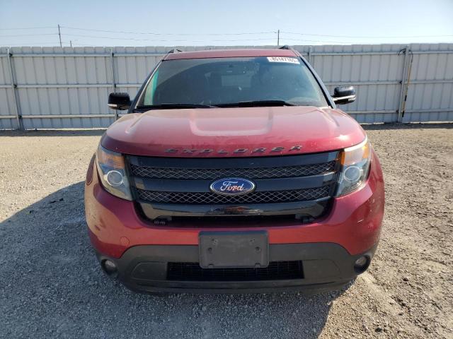 1FM5K8GT9FGB67189 - 2015 FORD EXPLORER SPORT RED photo 5