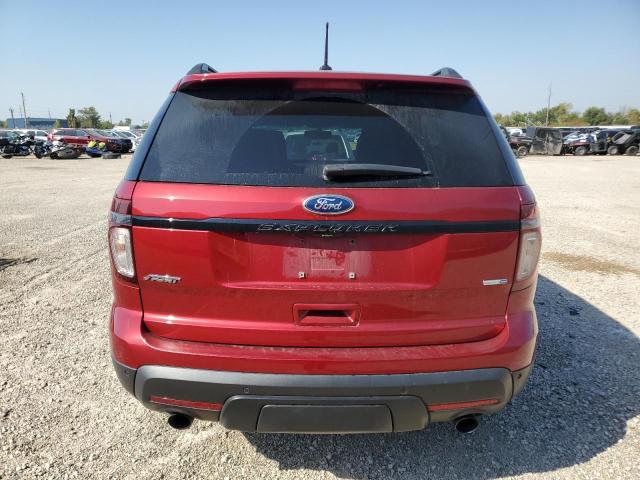 1FM5K8GT9FGB67189 - 2015 FORD EXPLORER SPORT RED photo 6