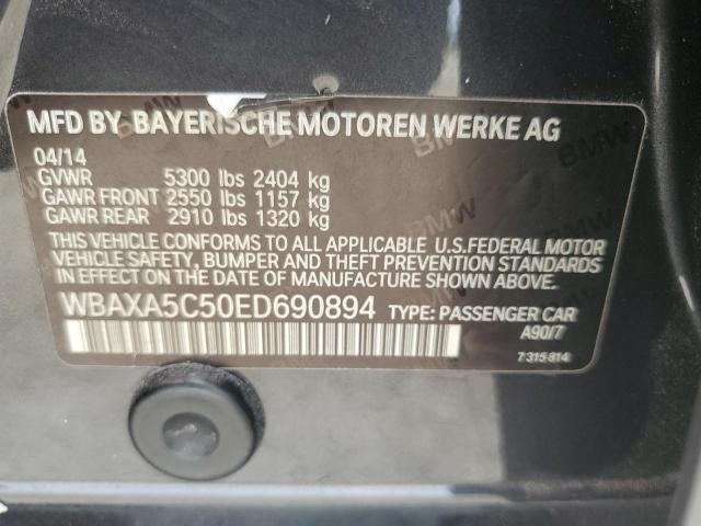 WBAXA5C50ED690894 - 2014 BMW 535 D BLACK photo 12