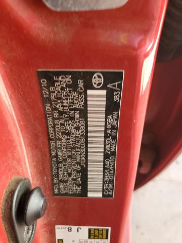 JTDKN3DU7B1338081 - 2011 TOYOTA PRIUS RED photo 12