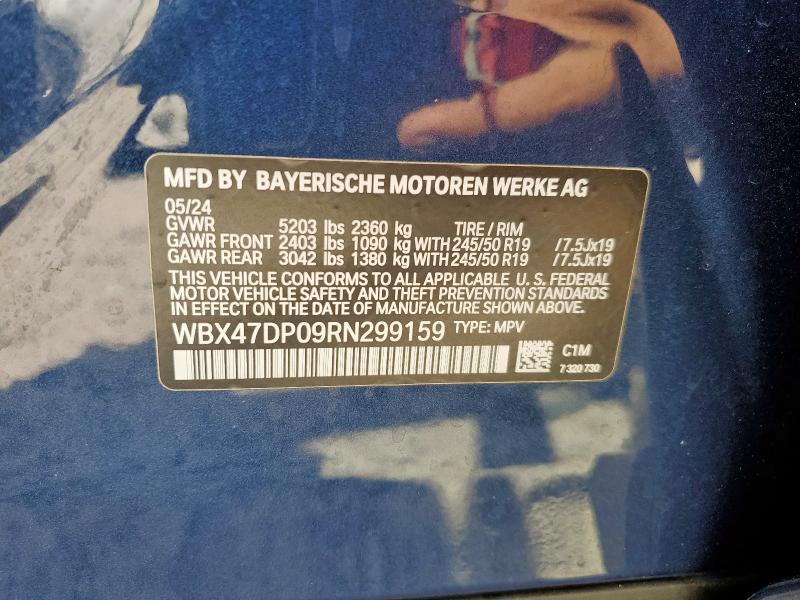 WBX47DP09RN299159 - 2024 BMW X3 SDRIVE30I BLUE photo 13