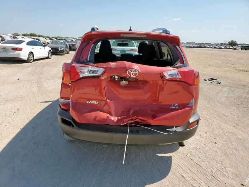 2T3BFREV7EW139724 - 2014 TOYOTA RAV4 LE RED photo 6