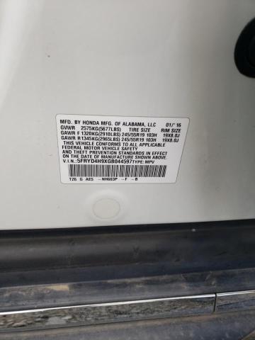 5FRYD4H9XGB044597 - 2016 ACURA MDX ADVANCE WHITE photo 13