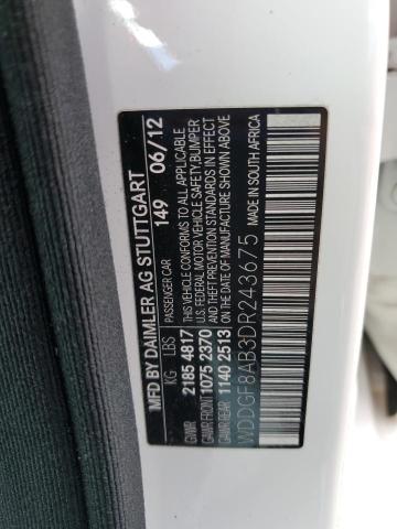 WDDGF8AB3DR243675 - 2013 MERCEDES-BENZ C 300 4MATIC WHITE photo 12