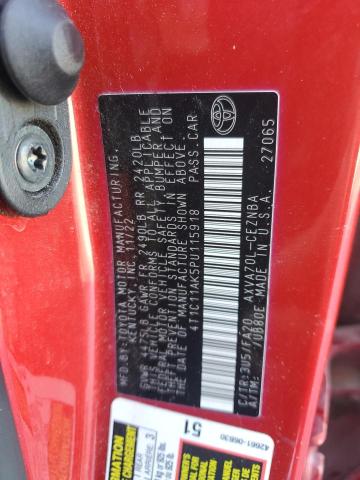 4T1C11AK5PU115918 - 2023 TOYOTA CAMRY LE RED photo 12
