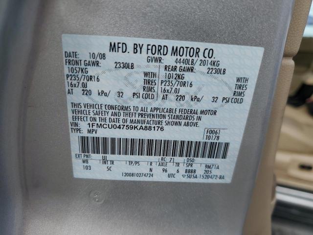 1FMCU04759KA88176 - 2009 FORD ESCAPE LIMITED SILVER photo 13