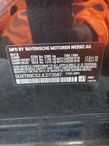 5UXTR9C52JLD73587 - 2018 BMW X3 XDRIVE30I BLACK photo 13