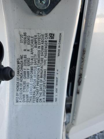 2HGFC2F87LH566443 - 2020 HONDA CIVIC SPORT Beyaz fotoğraf 12