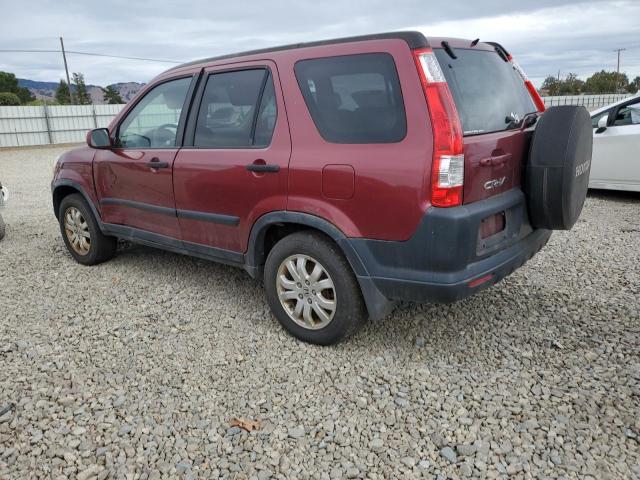 JHLRD78865C026349 - 2005 HONDA CR-V EX BURGUNDY photo 2