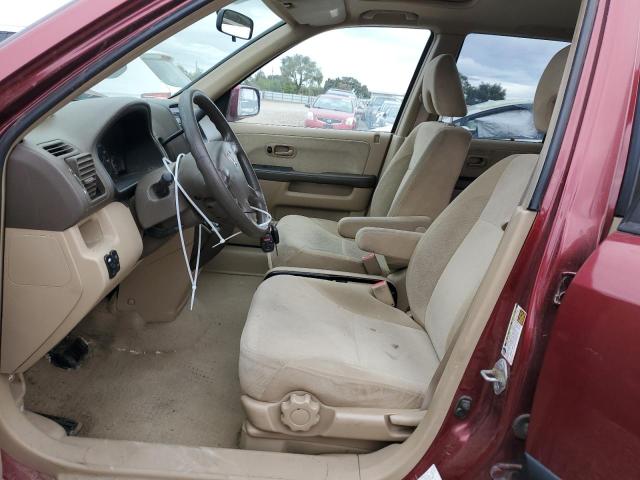 JHLRD78865C026349 - 2005 HONDA CR-V EX BURGUNDY photo 7