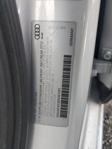 WAUGFAFC8EN087383 - 2014 AUDI A6 PREMIUM PLUS 银色 照片 12